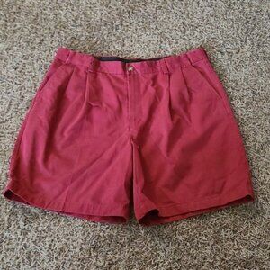 LL BEAN Comfort Waist Size 38 Red Khaki Shorts